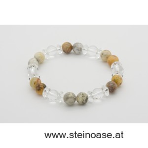 Armband Achat & Bergkristall